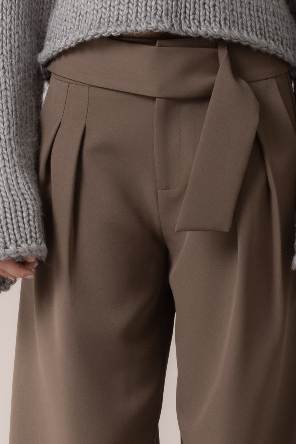 Mocha Belted Trousers