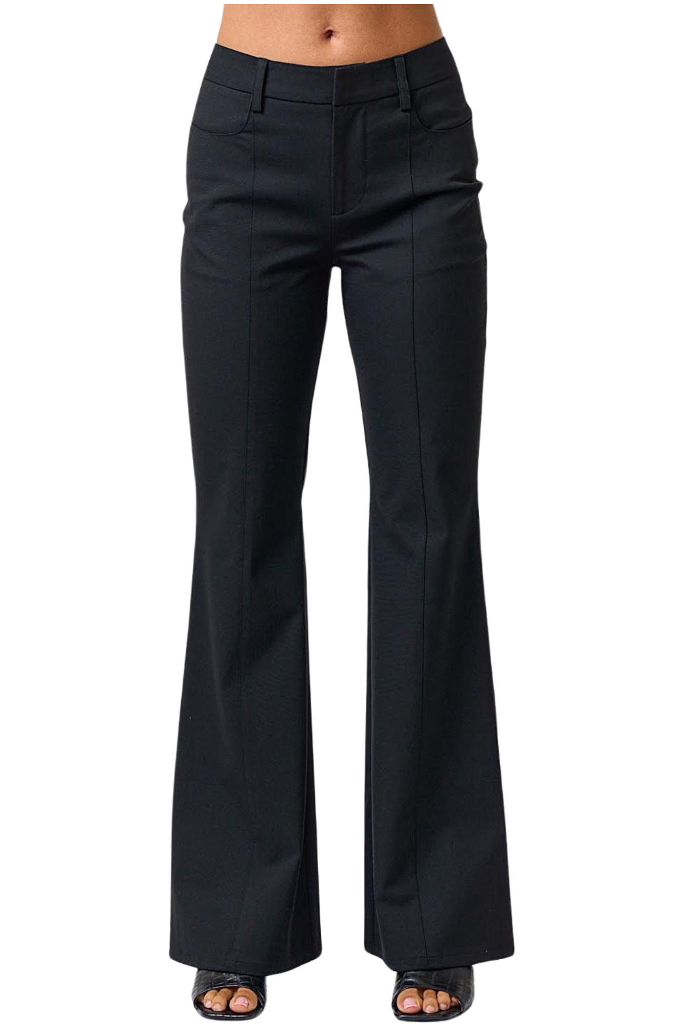 Stretch Flared Trouser Pants