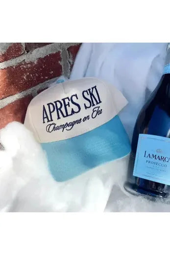 Apres Ski Champagne On Ice - Blue Vintage Trucker Hat