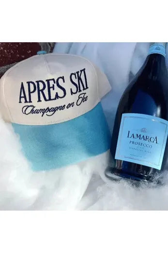 Apres Ski Champagne On Ice - Blue Vintage Trucker Hat