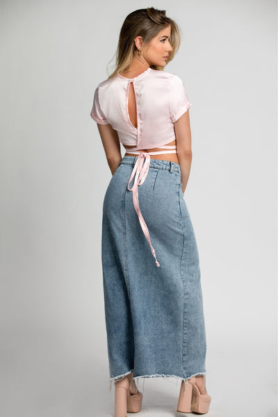 Brandy Denim Maxi Skirt