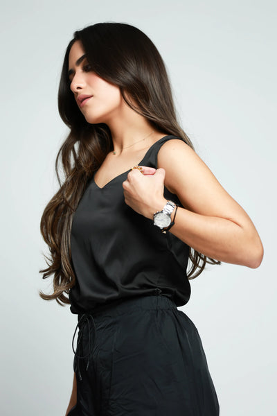 Basic Satin Sleeveless Top