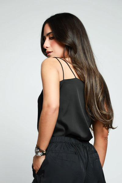 Basic Satin Sleeveless Top