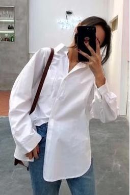 The Basic White Button Down Blouse