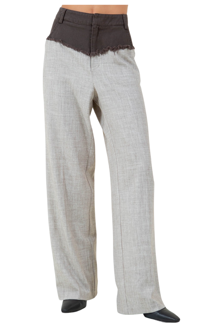 Contrast Waist Trouser