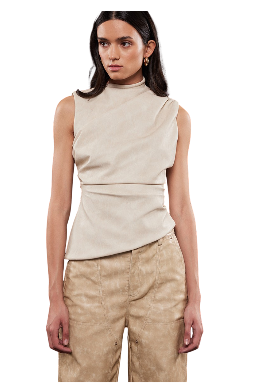 Monroe Vegan Leather Top