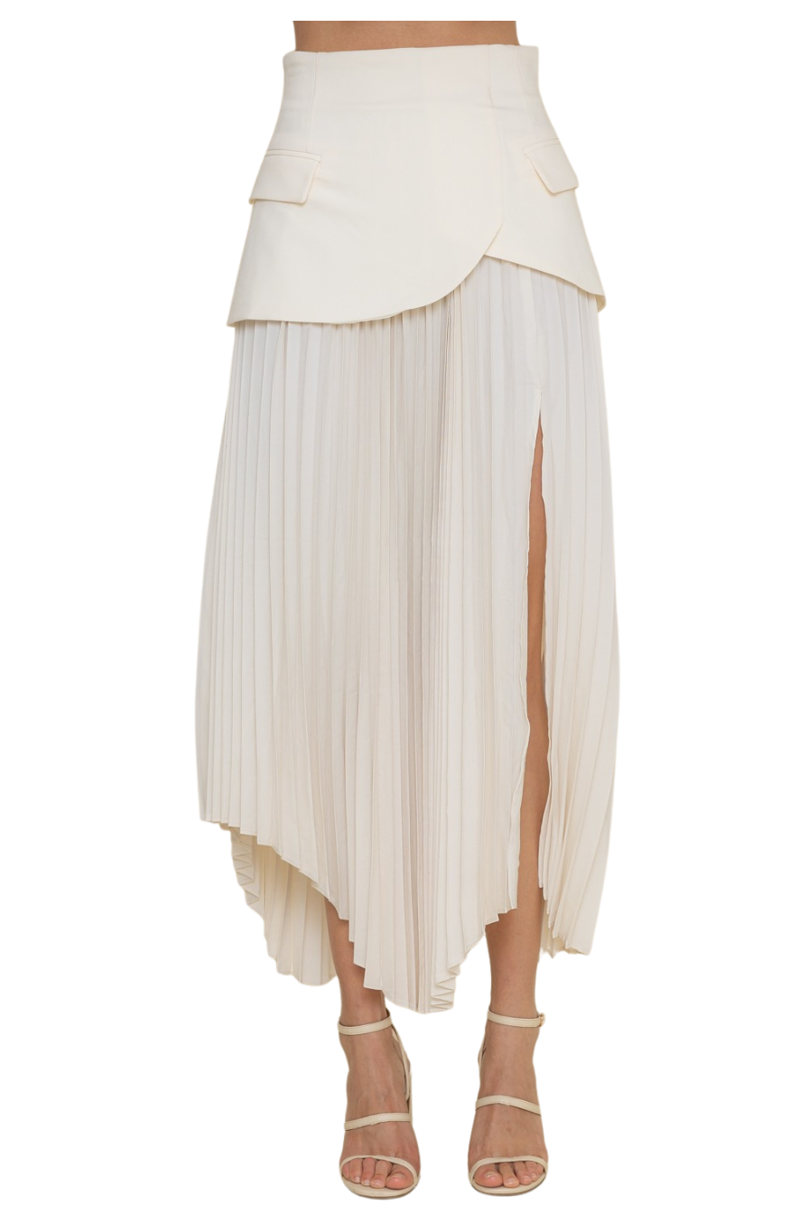Valencia Pleated Overlay Skirt