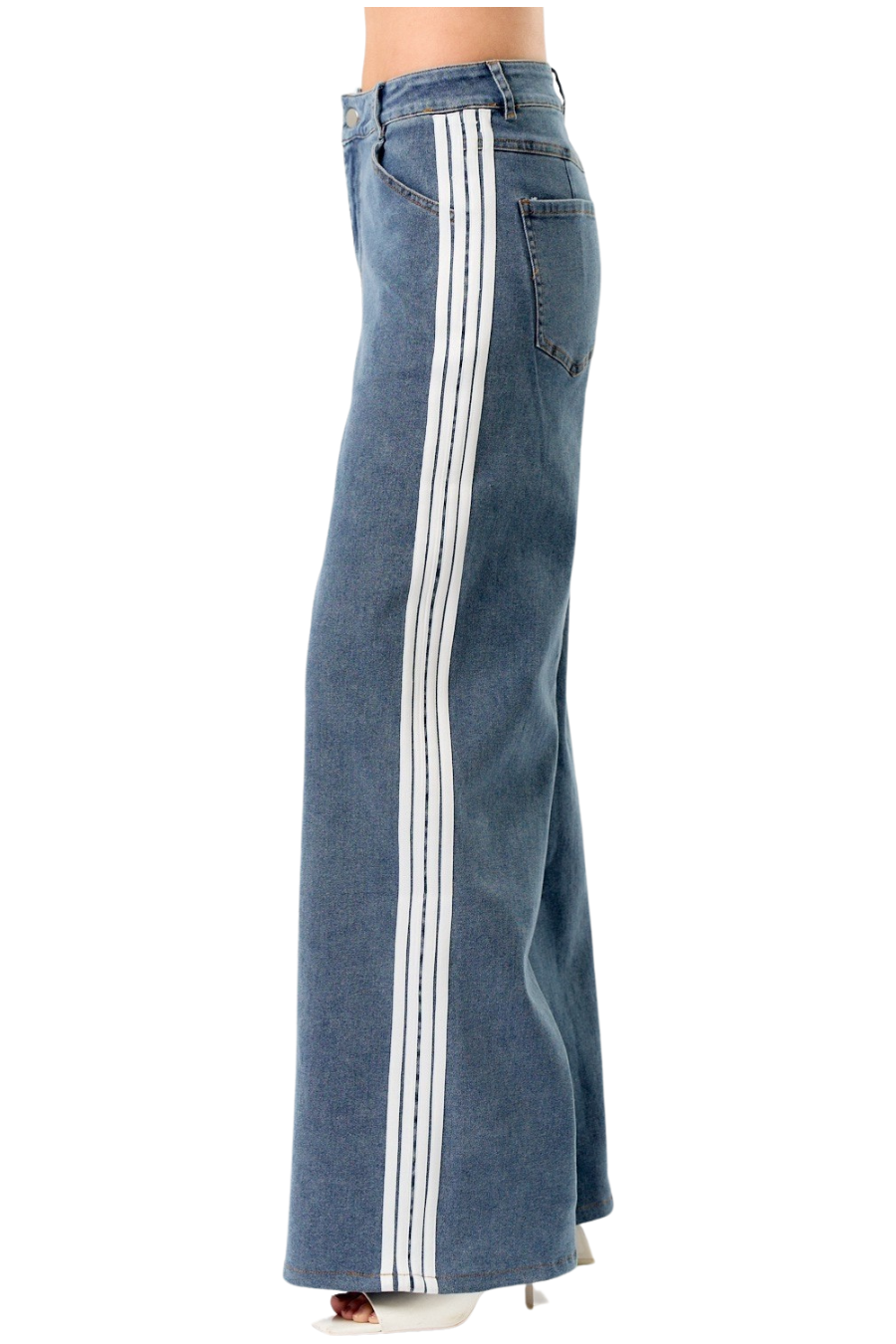 Side Stripe Statement Jeans