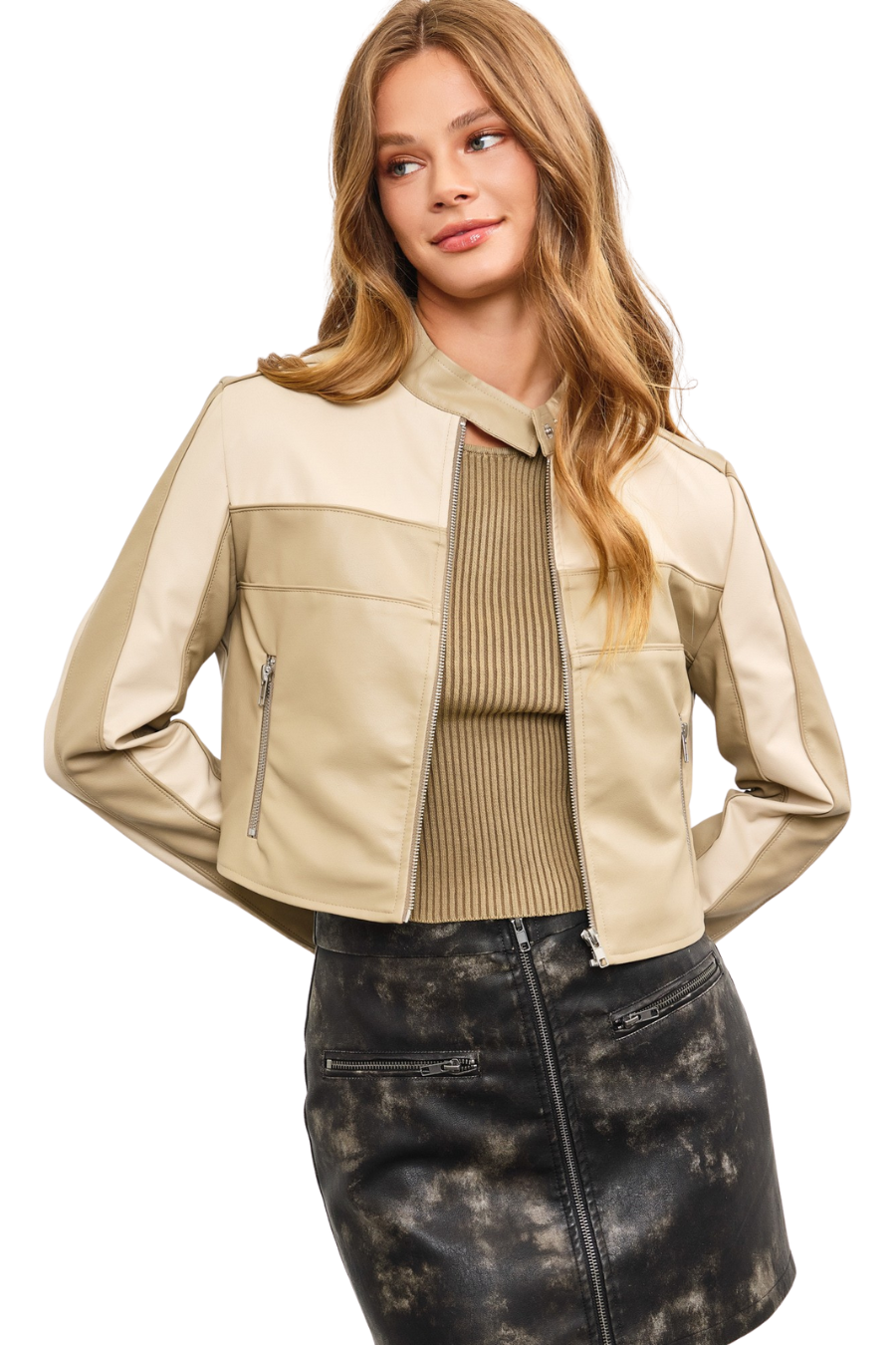 Moto Chic Cropped Jacket