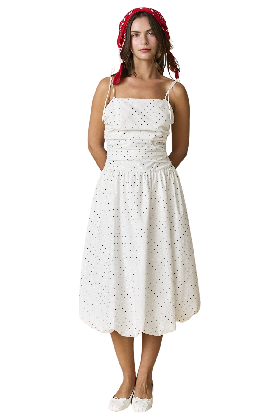 Luna Polka Dot Midi Dress