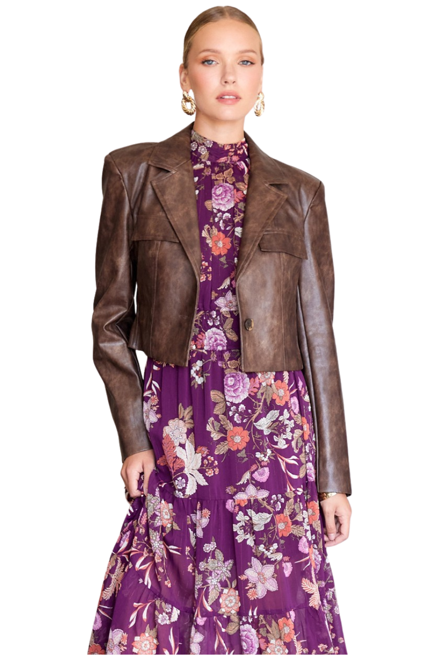 Wildwood Cropped Vegan Leather Jacket