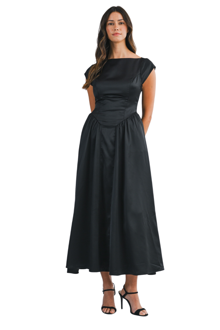 Ava Satin Dress