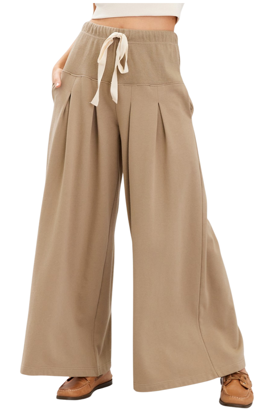 Off-Duty Luxe Wide-Leg Pants