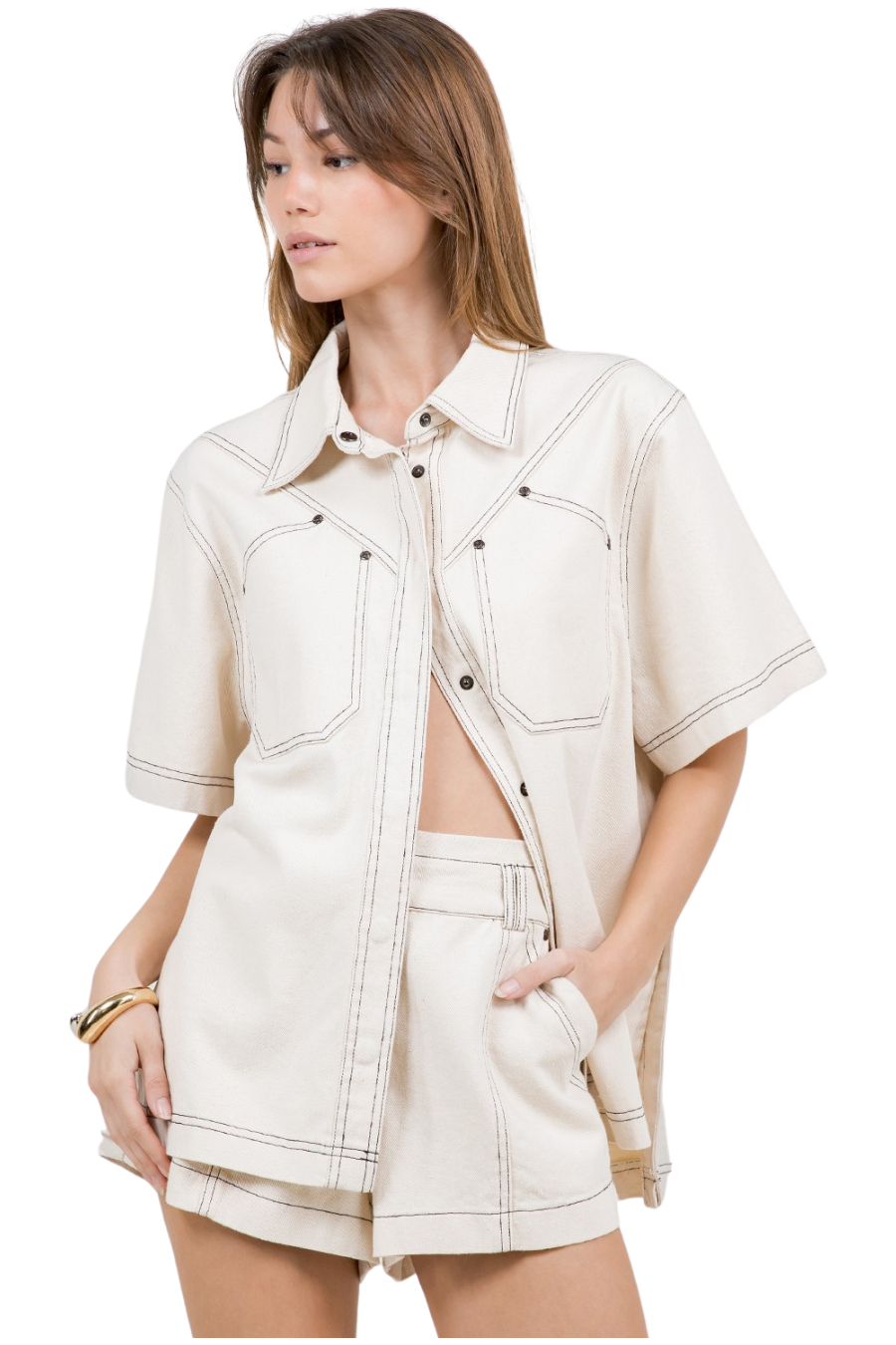 Rodeo Drive Denim Set - OATMEAL