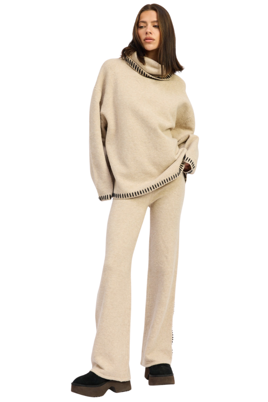 ま*り様 Siena Bicolor Knit Set M beige herl Siena Bicolor Knit Set