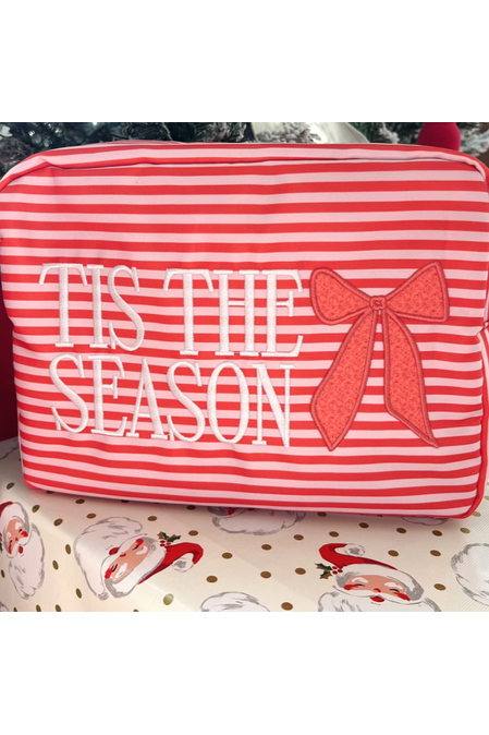 Tis the Season - Red Stripes XL Nylon Bag