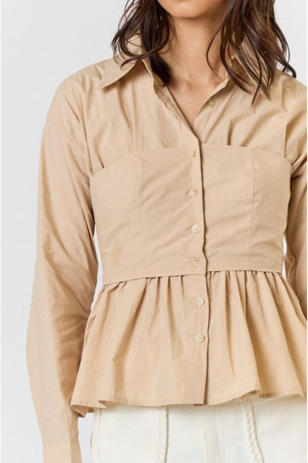 Beige Corset Blouse