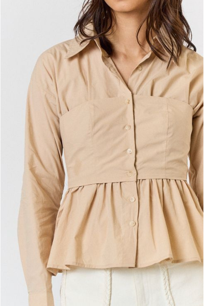 Beige Corset Blouse