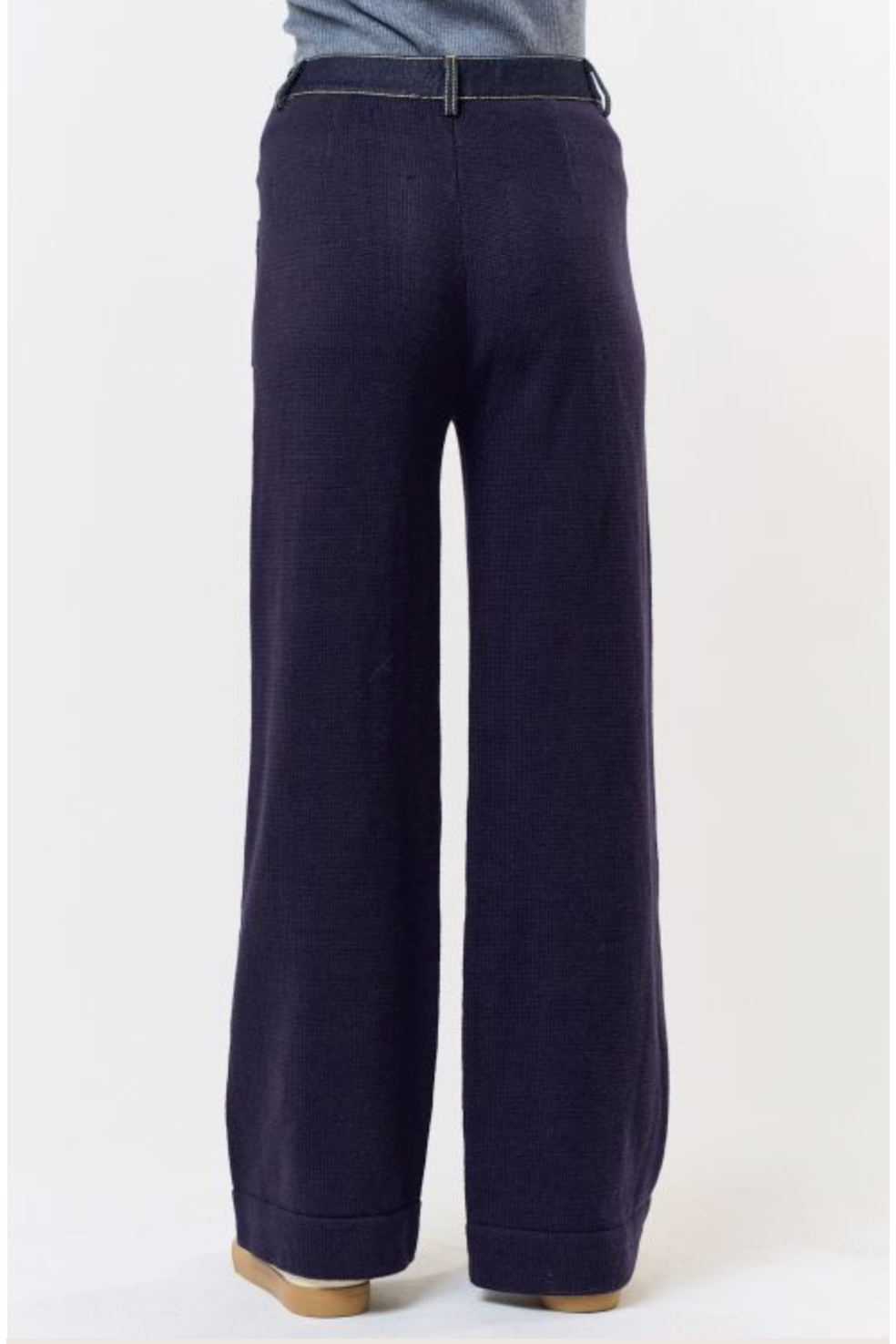 Denim & Knit Fabric Trousers