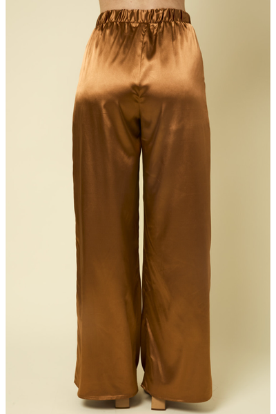 Copper Satin Pants