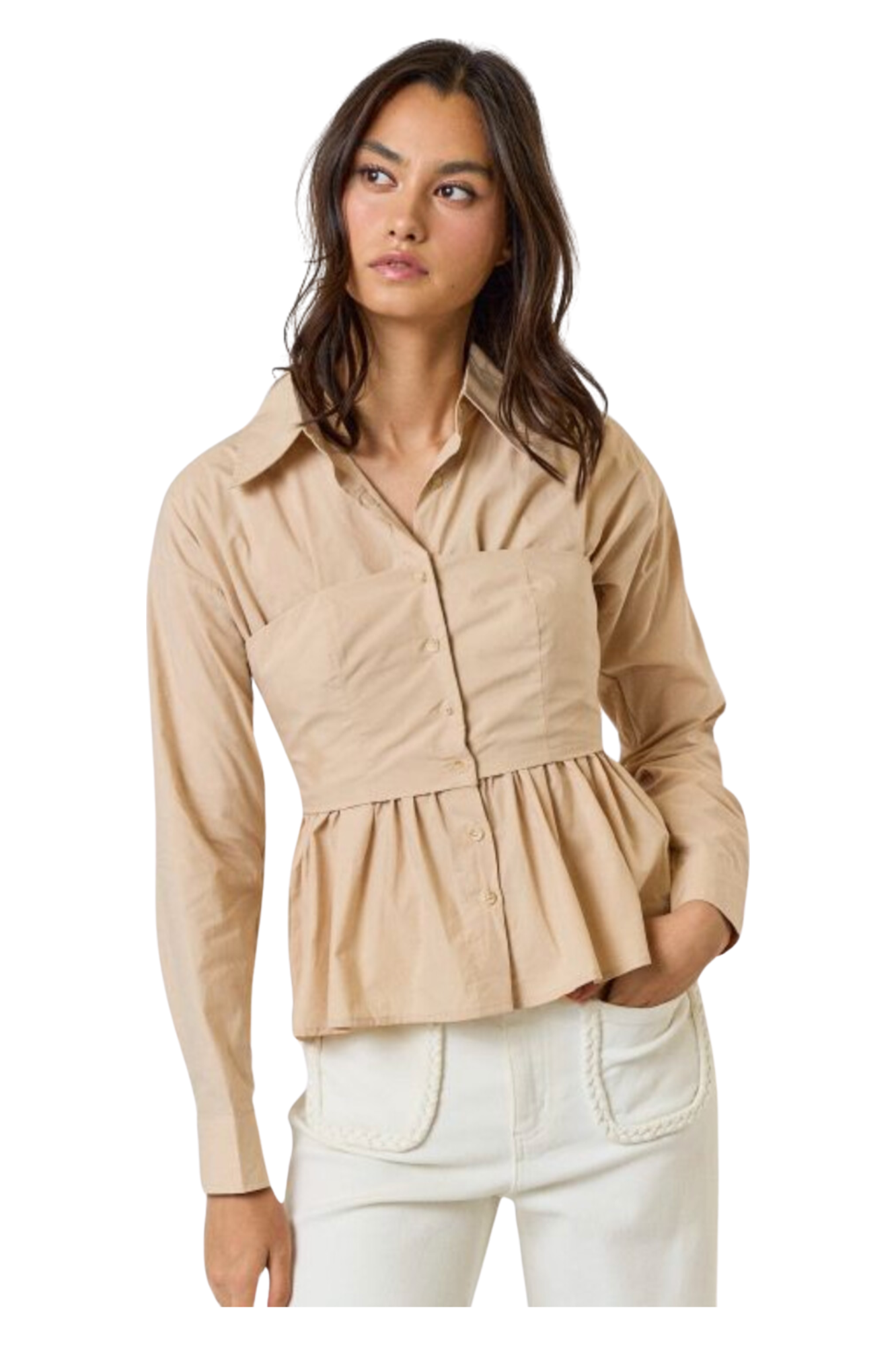 Beige Corset Blouse