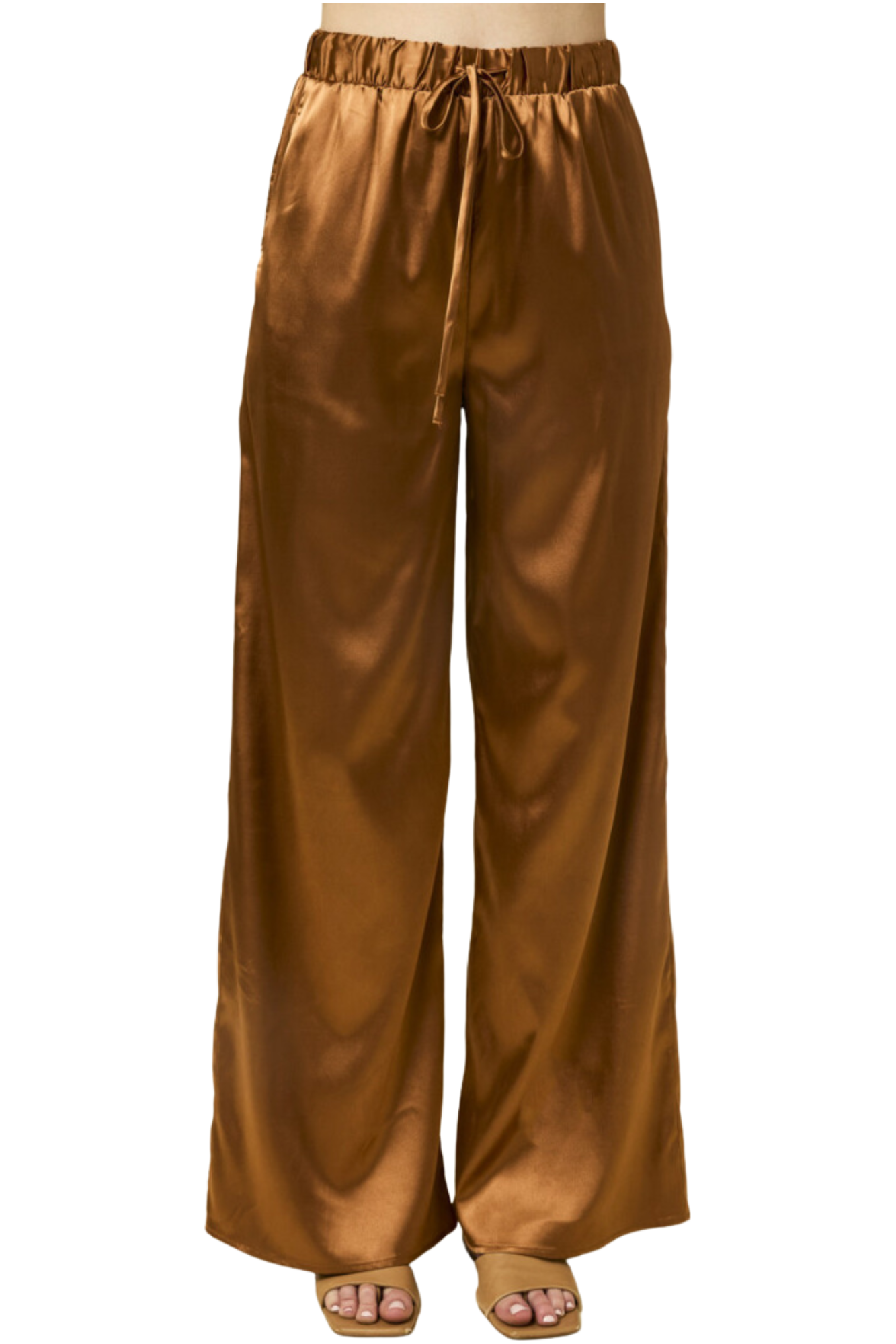 Copper Satin Pants