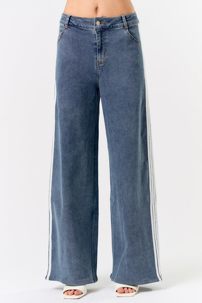 Side Stripe Statement Jeans
